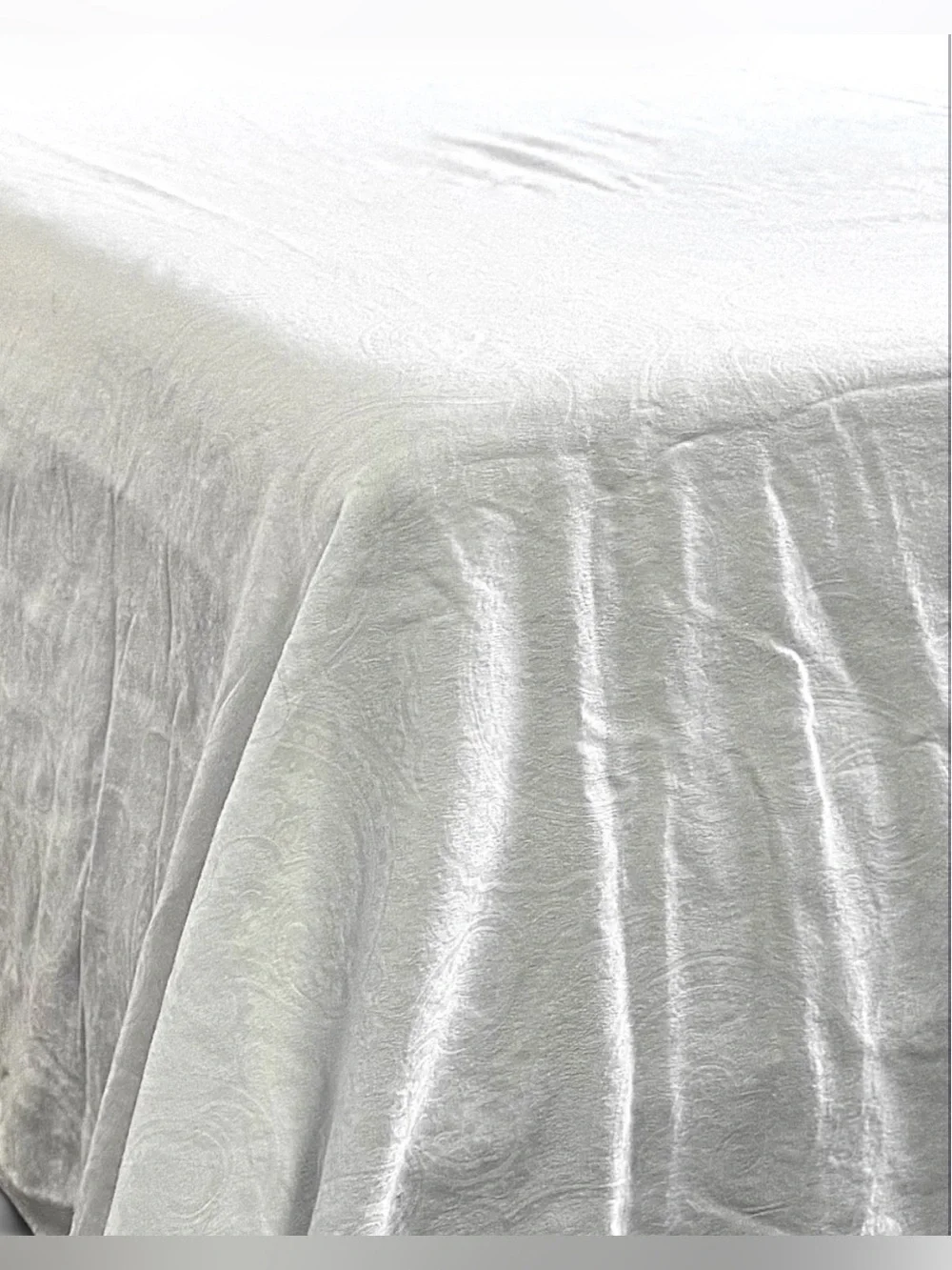SFERRA Egyptian Cotton White Paisley Jacquard Flat Sheet Italy